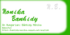 monika banhidy business card