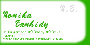 monika banhidy business card